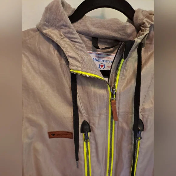 Obermeyer Women's Emmie Sand Beige Waterproof Rain Jacket - Picture 2 of 8